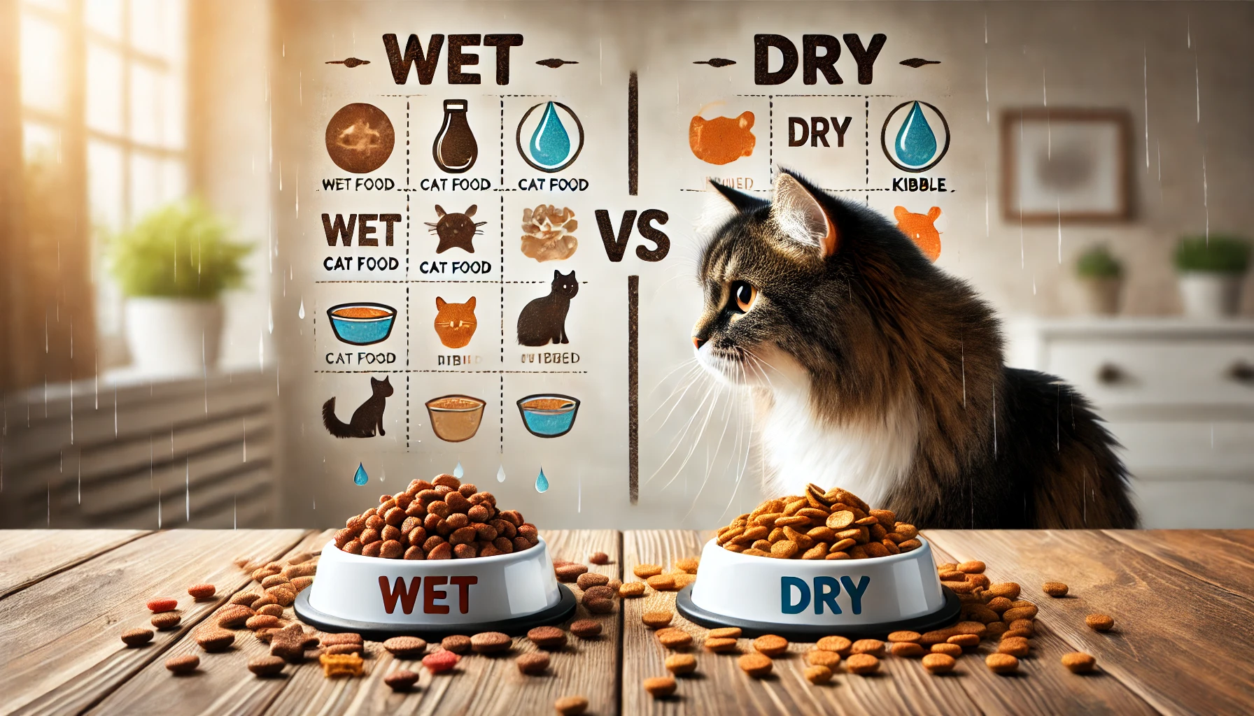 A veterinarian consulting with a pet owner about a cat's special dietary needs.